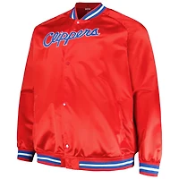 Mitchell & Ness Men’s Los Angeles Clippers Hardwood Classics Throwback Wordmark Raglan Full-Snap Jacket