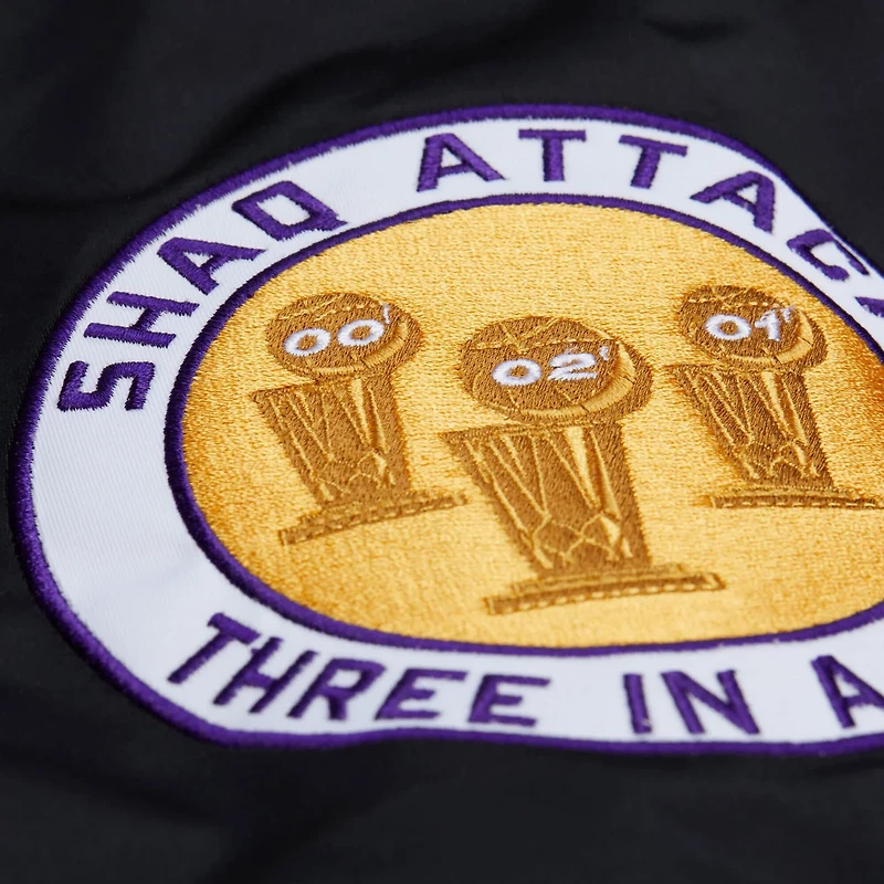 Mitchell & Ness Men’s Los Angeles Lakers NBA Legends Shaquille O'Neal Full-Snap Satin Jacket