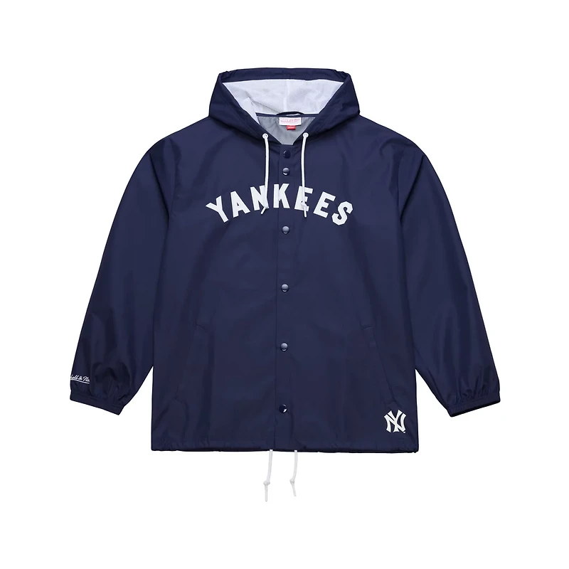 Mitchell Ness New York Yankees Full-Snap Hooded Coaches Jacket