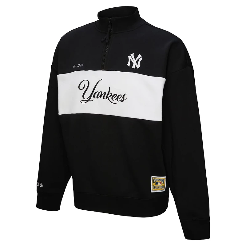 Mitchell  Ness New York Yankees Quarter-Zip Pullover Top