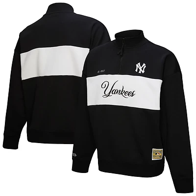 Mitchell  Ness New York Yankees Quarter-Zip Pullover Top