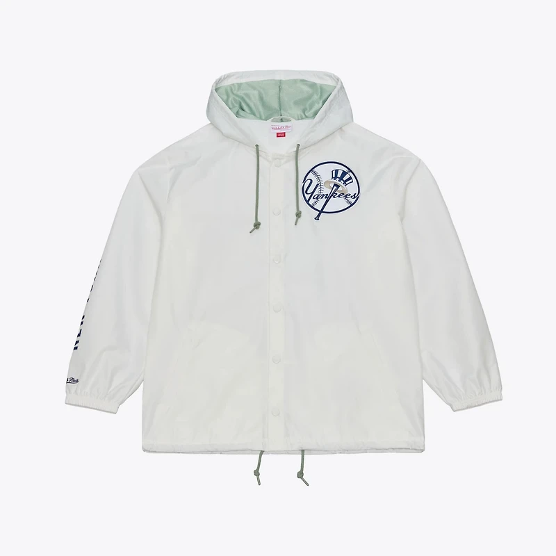 Mitchell Ness New York Yankees Yacht Rock Coaches Full-Snap Hooded Windbreaker Jacket