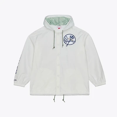 Mitchell Ness New York Yankees Yacht Rock Coaches Full-Snap Hooded Windbreaker Jacket