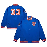 Mitchell  Ness Patrick Ewing New York Knicks NBA Legends Full-Snap Satin Jacket
