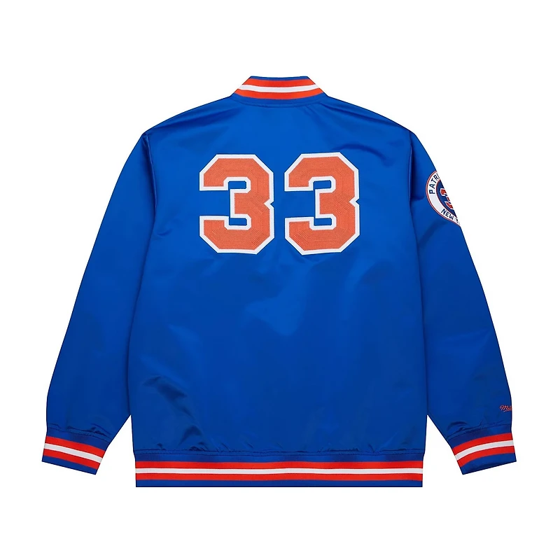 Mitchell Ness Patrick Ewing New York Knicks NBA Legends Full-Snap Satin Jacket