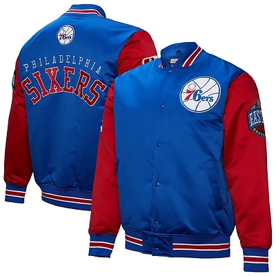 Mitchell  Ness Philadelphia 76ers Hardwood Classic Primetime Full-Snap Satin Jacket