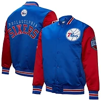 Mitchell  Ness Philadelphia 76ers Hardwood Classic Primetime Full-Snap Satin Jacket