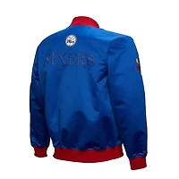 Mitchell  Ness Philadelphia 76ers Hardwood Classics Team OG 30 Lightweight Satin Full-Snap Jacket