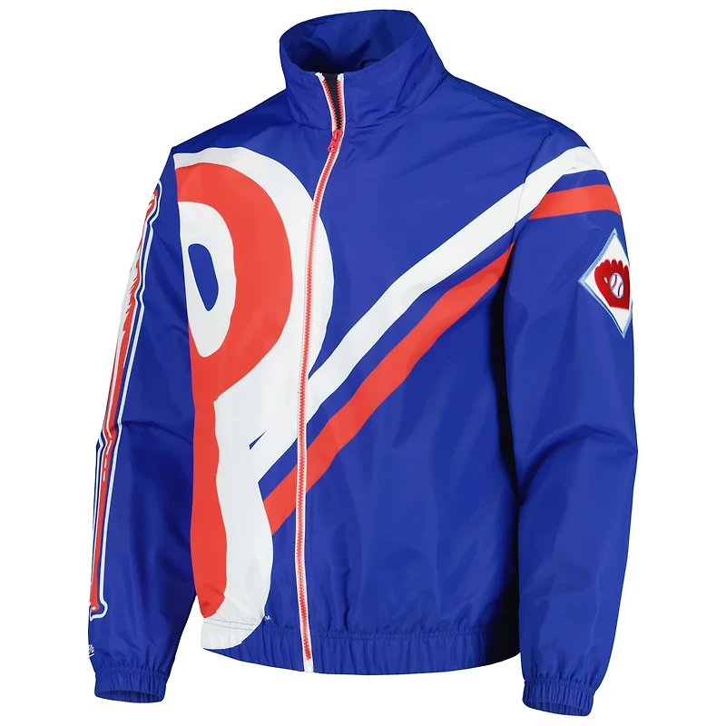 Mitchell  Ness Philadelphia Phillies Exploded Logo Warm Up Full-Zip Jacket