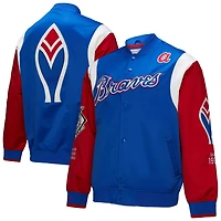 Mitchell  Ness Red Atlanta Braves Cooperstown Collection Team Origins Satin Full-Snap Jacket