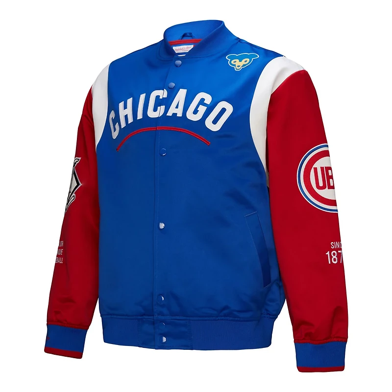 Mitchell  Ness Red Chicago Cubs Cooperstown Collection Team Origins Satin Full-Snap Jacket