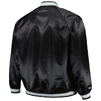 Mitchell  Ness San Antonio Spurs Big Tall Hardwood Classics Wordmark Satin Raglan Full-Zip Jacket