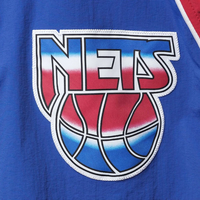Mitchell Ness New Jersey Nets Hardwood Classics Authentic Warm-Up Raglan Full-Zip Jacket