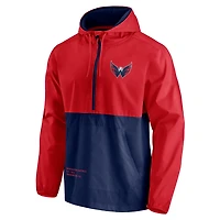 /Navy Washington Capitals Thrill Seeker Anorak Half-Zip Jacket