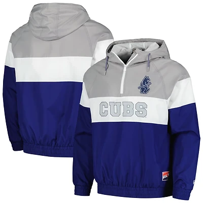 New Era Chicago Cubs Ripstop Raglan Quarter-Zip Hoodie Windbreaker Jacket