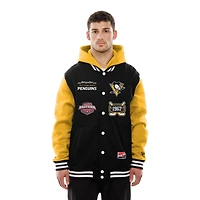 New Era Gold Pittsburgh Penguins Full-Snap Fleece Hoodie Jacket