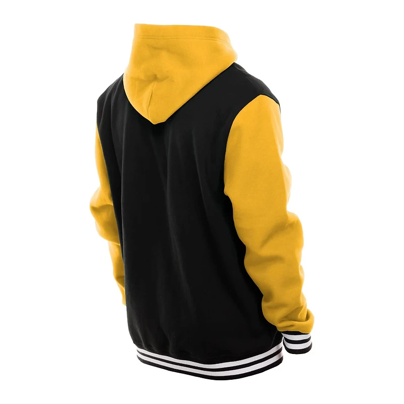 New Era Gold Pittsburgh Penguins Full-Snap Fleece Hoodie Jacket
