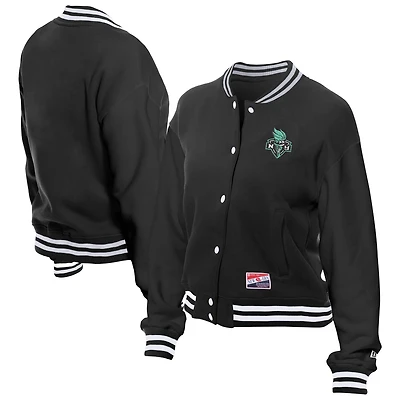 New Era Women’s New York Liberty Throwback Varsity Fleece Full-Snap Jacket