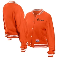 New Era Women’s WNBA Throwback Varsity Fleece Full-Snap Jacket