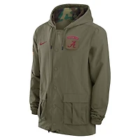 Nike Alabama Crimson Tide 2024 Military Appreciation Full-Snap Hoodie Jacket