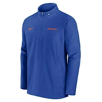 Nike Boise State Broncos 2024 Sideline Coach Quarter-Zip Hoodie Jacket