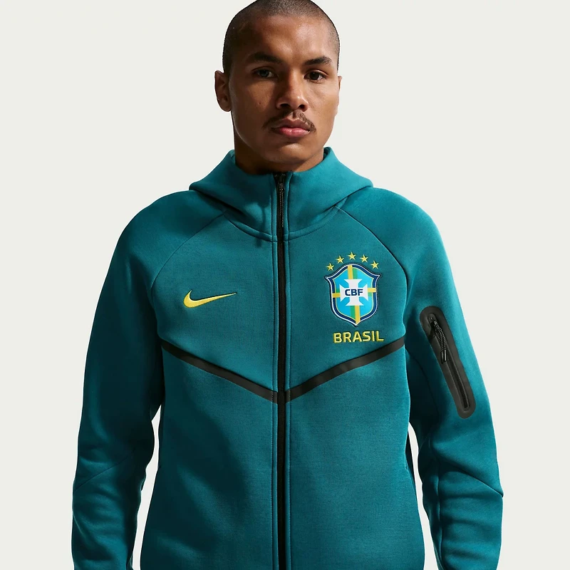Nike Brazil National Team 2026 Tech Fleece Windrunner Raglan Full-Zip Hoodie