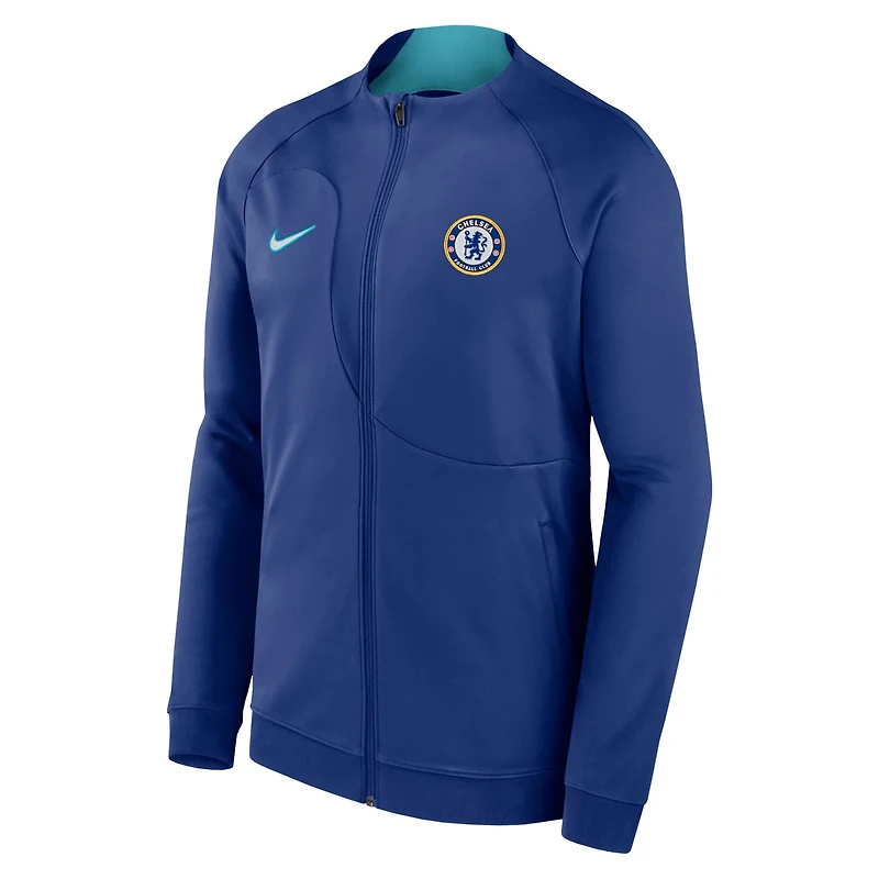 Nike Chelsea Academy Pro Anthem Fitted Raglan Performance Full-Zip Jacket