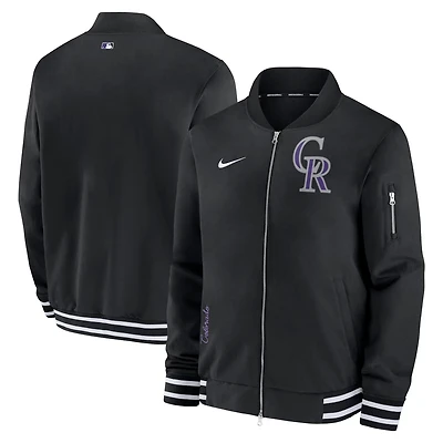 Nike Colorado Rockies Authentic Collection Full-Zip Bomber Jacket