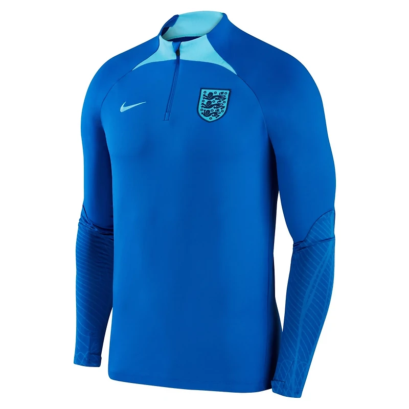 Nike England National Team 2022 Strike Drill Performance Raglan Quarter-Zip Long Sleeve Top