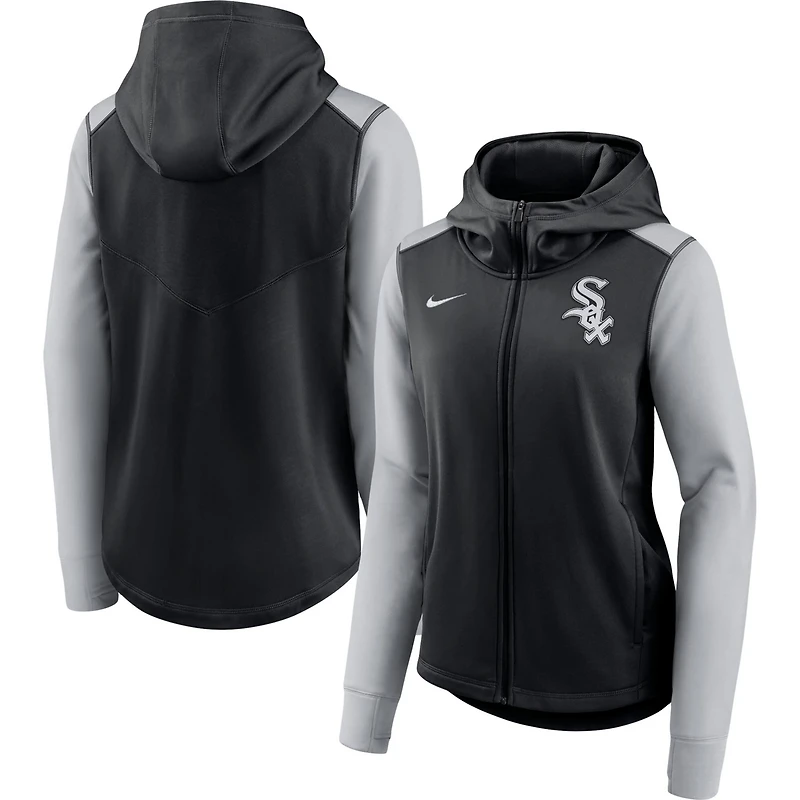 Nike /Gray Chicago White Sox Authentic Collection Baseball Performance Full-Zip Hoodie