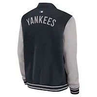 Nike Gray New York Yankees Authentic Collection Dugout Full-Zip Bomber Jacket