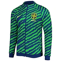 Nike Green Brazil National Team 2022 Academy Pro Anthem Performance Raglan Full-Zip Jacket