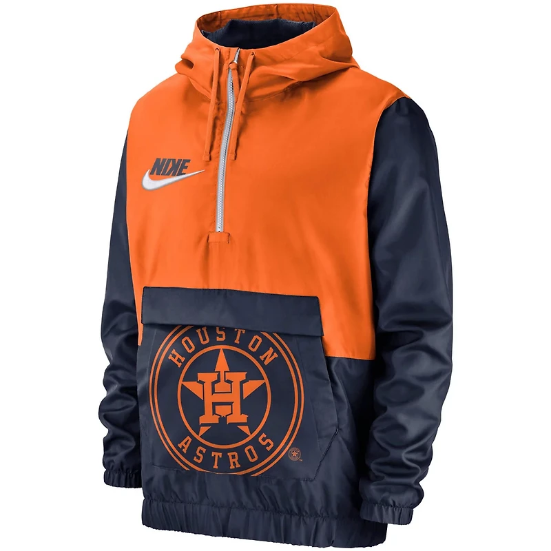 Nike Houston Astros Anorak 1/2-Zip Pullover Hooded Jacket