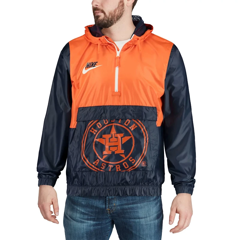 Nike Houston Astros Anorak 1/2-Zip Pullover Hooded Jacket