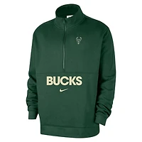 Nike Hunter Milwaukee Bucks Courtside Club Half-Zip Jacket