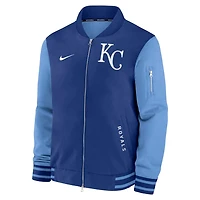Nike Light Blue Kansas City s Authentic Collection Dugout Full-Zip Bomber Jacket