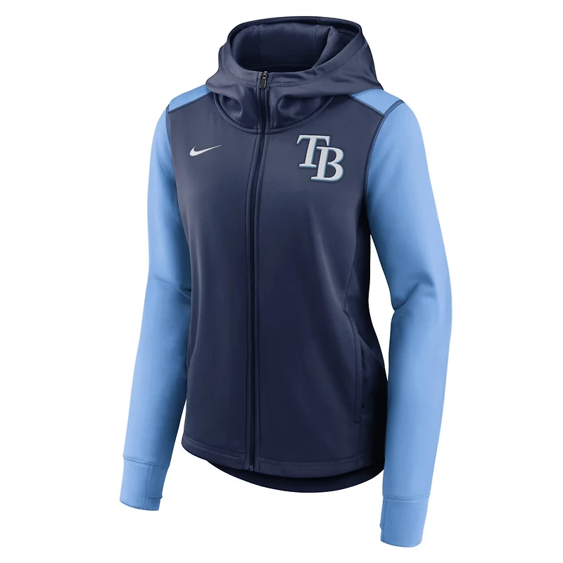 Nike Light Blue Tampa Bay Rays Authentic Collection Baseball Performance Full-Zip Hoodie