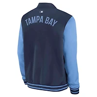 Nike Light Blue Tampa Bay Rays Authentic Collection Dugout Full-Zip Bomber Jacket