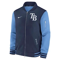Nike Light Blue Tampa Bay Rays Authentic Collection Dugout Full-Zip Bomber Jacket