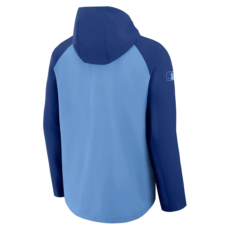 Nike Light Royal Kansas City Royals Authentic Collection Raglan Performance Full-Zip Jacket