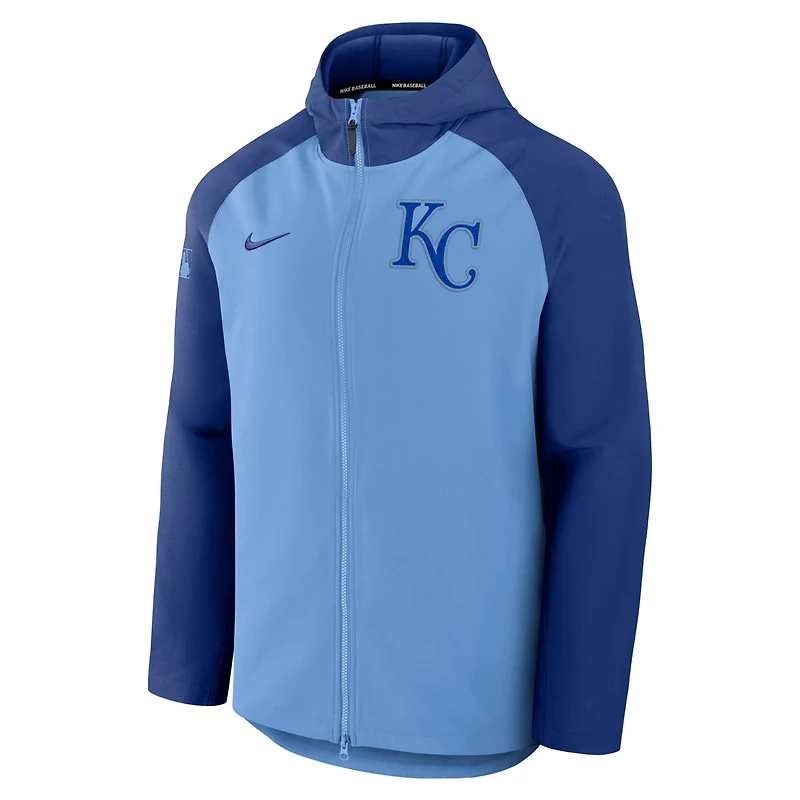 Nike Light Royal Kansas City Royals Authentic Collection Raglan Performance Full-Zip Jacket