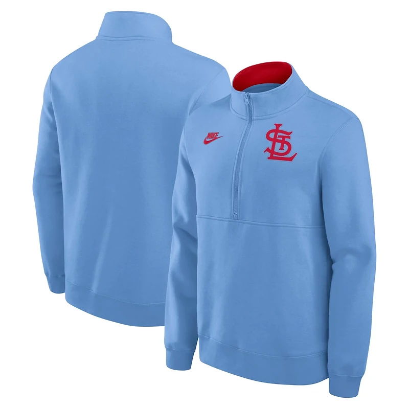 Nike Light St Louis Cardinals Cooperstown Collection Fleece Half-Zip Pullover