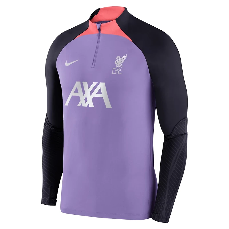 Nike Liverpool Strike Drill 2023 24 Performance Quarter-Zip Long Sleeve Top
