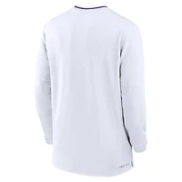 Nike LSU Tigers 2024 Sideline Coach Performance Half-Zip Long Sleeve Top