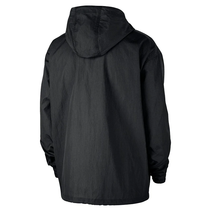 Nike Brooklyn Nets Courtside Premium Club Anorak Quarter-Zip Hoodie Jacket