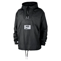 Nike Brooklyn Nets Courtside Premium Club Anorak Quarter-Zip Hoodie Jacket