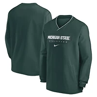 Nike Michigan State Spartans 2024 Sideline Pullover Windshirt