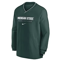 Nike Michigan State Spartans 2024 Sideline Pullover Windshirt