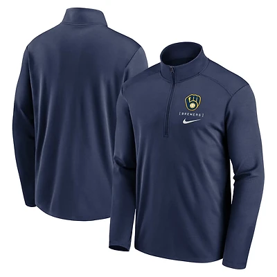 Nike Milwaukee Brewers Franchise Logo Pacer Performance Half-Zip Top