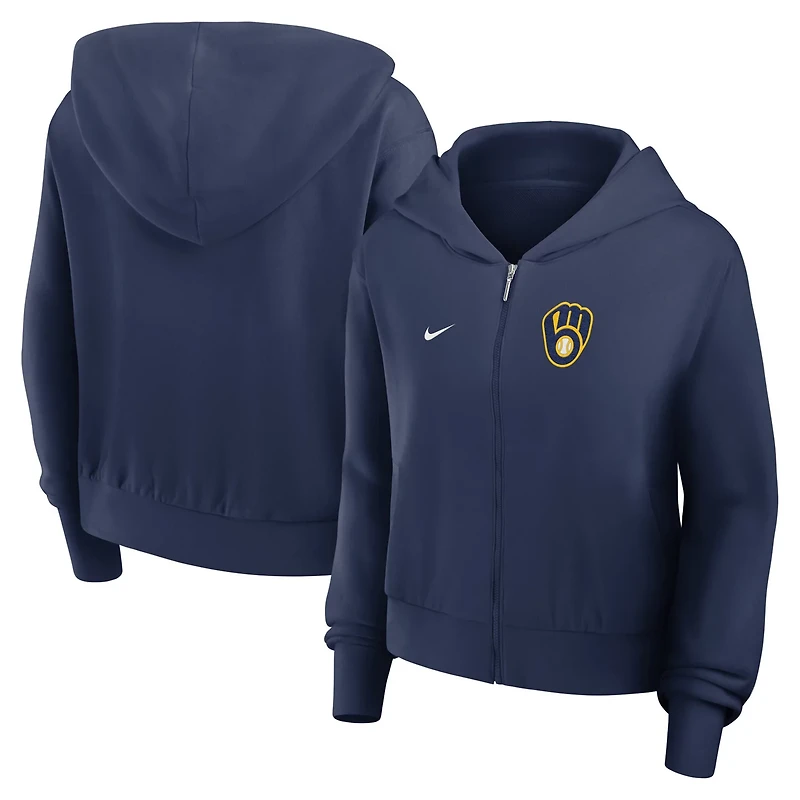 Nike Milwaukee Brewers Lightweight Full-Zip Hoodie